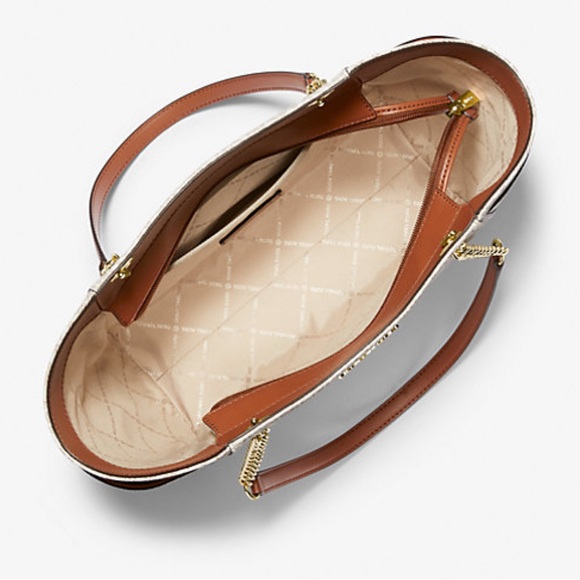 NWOT MICHAEL KORS Jet Set Large Signature Logo Shoulder Bag and wallet - Picture 13 of 14